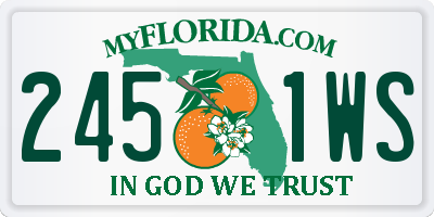 FL license plate 2451WS
