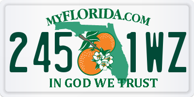 FL license plate 2451WZ
