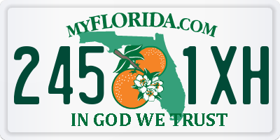 FL license plate 2451XH