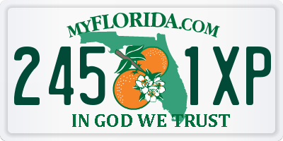 FL license plate 2451XP