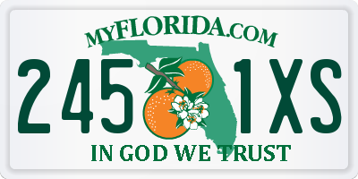 FL license plate 2451XS