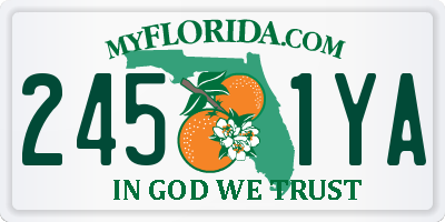 FL license plate 2451YA
