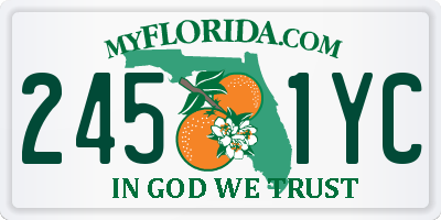 FL license plate 2451YC
