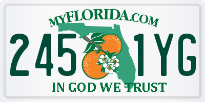 FL license plate 2451YG