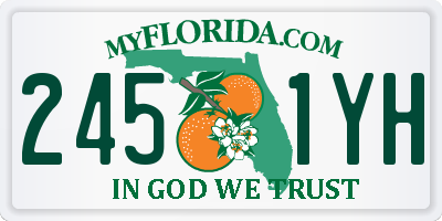 FL license plate 2451YH