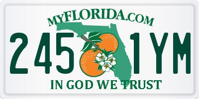 FL license plate 2451YM