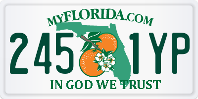 FL license plate 2451YP