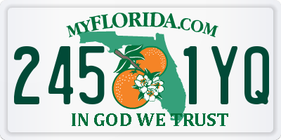 FL license plate 2451YQ