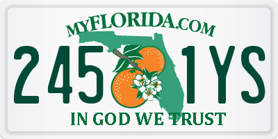 FL license plate 2451YS