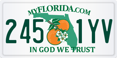 FL license plate 2451YV