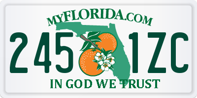 FL license plate 2451ZC