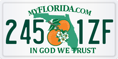 FL license plate 2451ZF