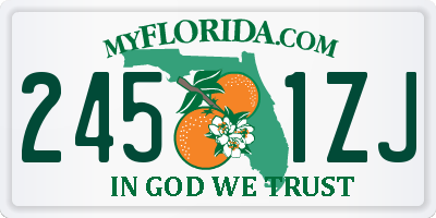 FL license plate 2451ZJ
