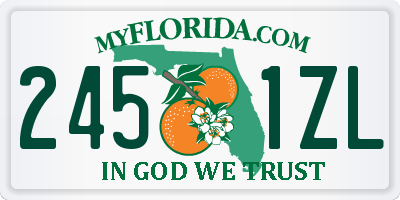 FL license plate 2451ZL