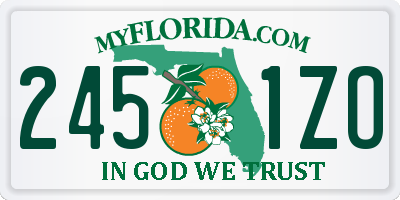 FL license plate 2451ZO