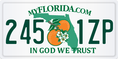FL license plate 2451ZP