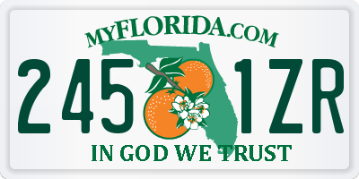 FL license plate 2451ZR