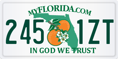 FL license plate 2451ZT