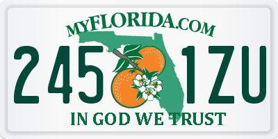 FL license plate 2451ZU
