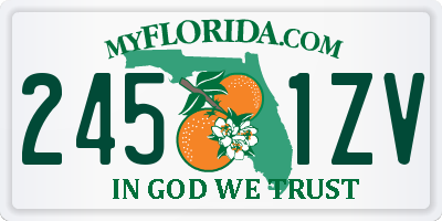 FL license plate 2451ZV