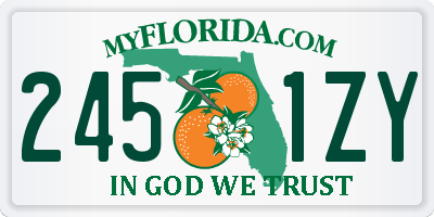 FL license plate 2451ZY