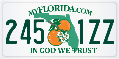FL license plate 2451ZZ