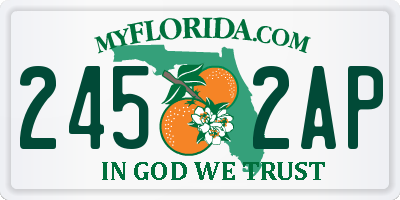 FL license plate 2452AP