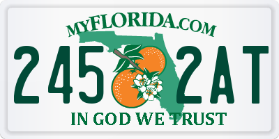 FL license plate 2452AT