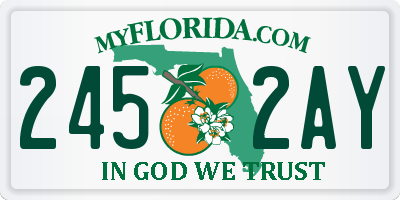 FL license plate 2452AY