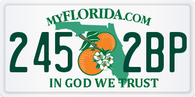 FL license plate 2452BP