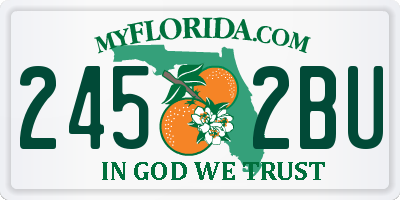 FL license plate 2452BU