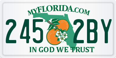 FL license plate 2452BY