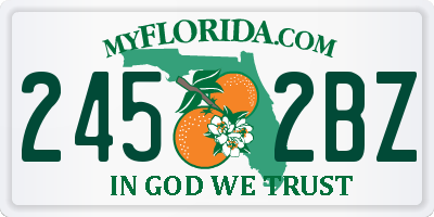 FL license plate 2452BZ