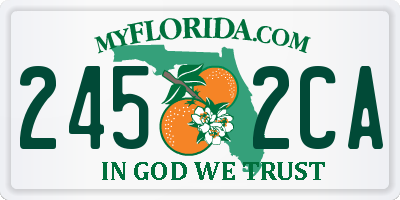 FL license plate 2452CA
