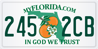 FL license plate 2452CB
