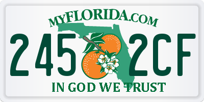FL license plate 2452CF