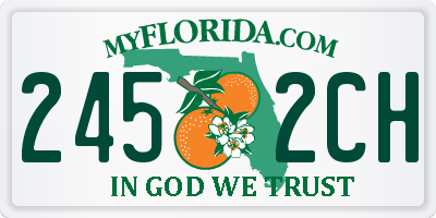 FL license plate 2452CH