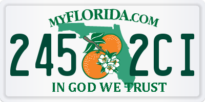 FL license plate 2452CI