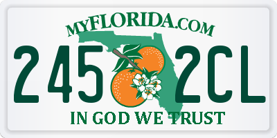 FL license plate 2452CL