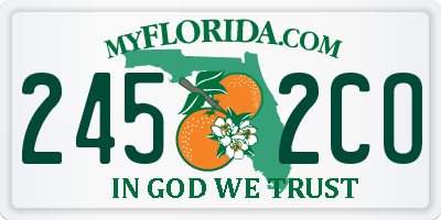 FL license plate 2452CO