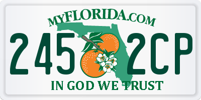 FL license plate 2452CP