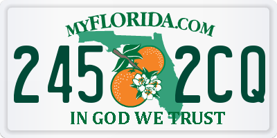 FL license plate 2452CQ