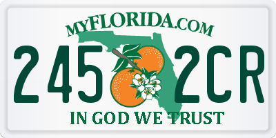 FL license plate 2452CR