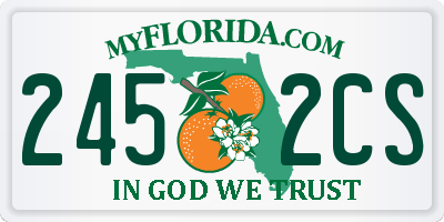FL license plate 2452CS