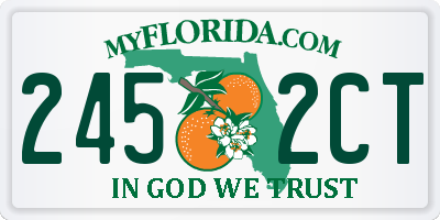 FL license plate 2452CT