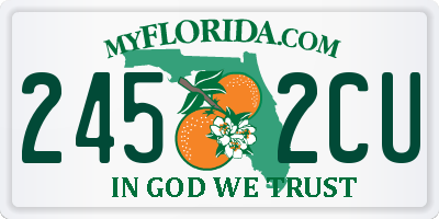 FL license plate 2452CU