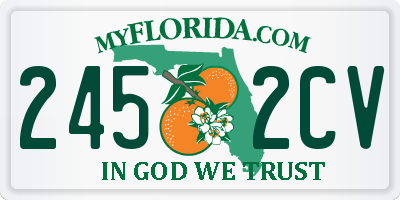FL license plate 2452CV