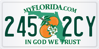 FL license plate 2452CY