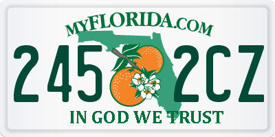 FL license plate 2452CZ