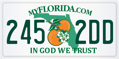 FL license plate 2452DD
